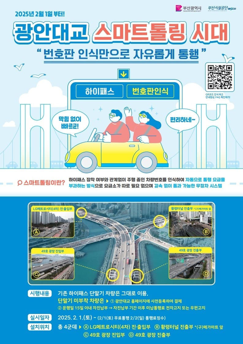 Gwangandaegyo Bridge to Introduce Korea’s First Smart Tolling System